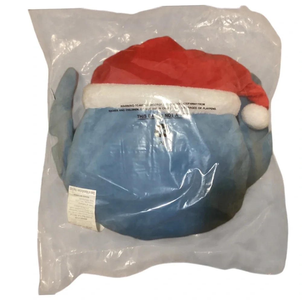 Disney Stitch in Santa Hat 16” Round Holiday Themed Pillow by Ruz  (NWT)